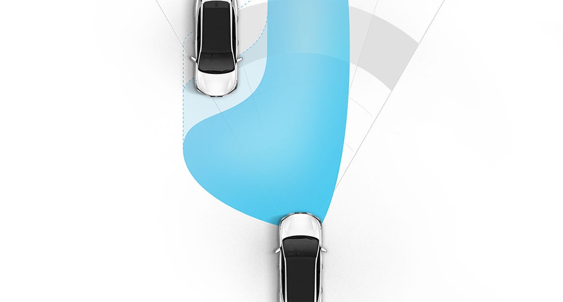 رسم توضيحي لشعاع الضوء العالي الذكي المساعِد