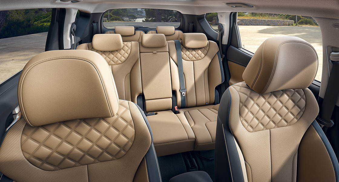 المساحة ومقاعد الصفين الثاني والثالث