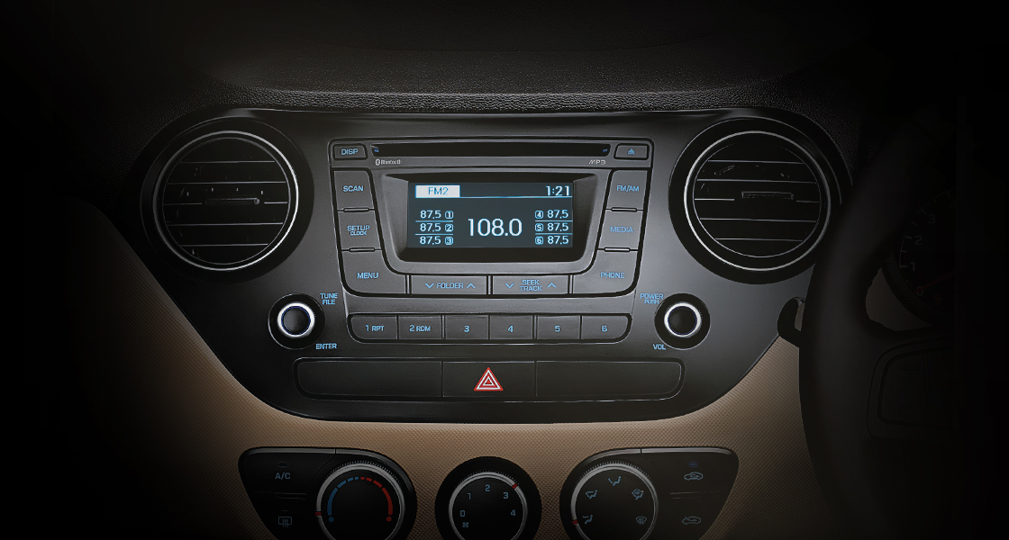 Audio system with radio screen