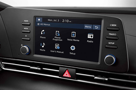 The new Elantra 8-inch Display Audio System