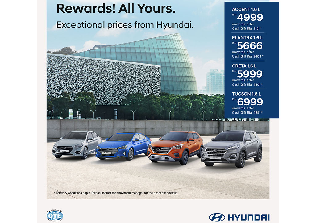 Hyundai offers exceptional prices on all models for a limited period! 